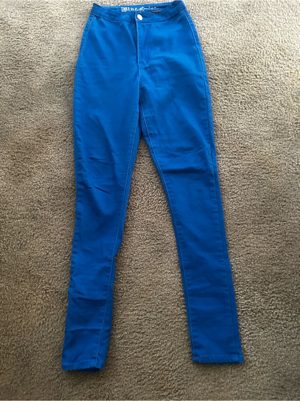 Bright Blue High-Waist Women’s Jeans